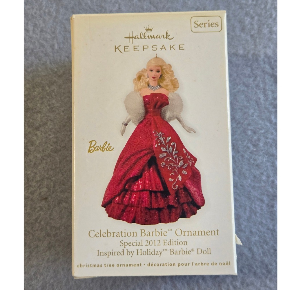 Hallmark Celebration Barbie Ornament Unisex OS Red 2012 Special Edition Keepsake